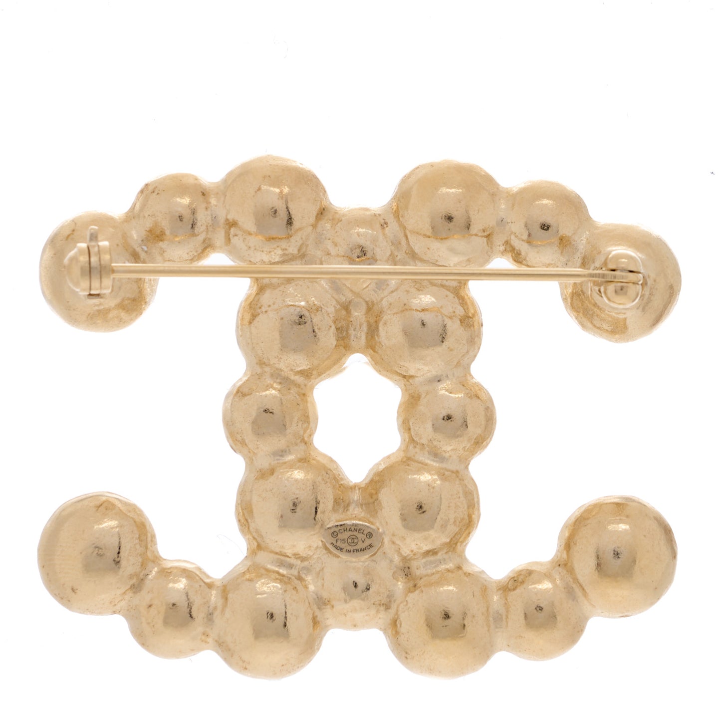 Pearl CC Brooch Gold Pearly White