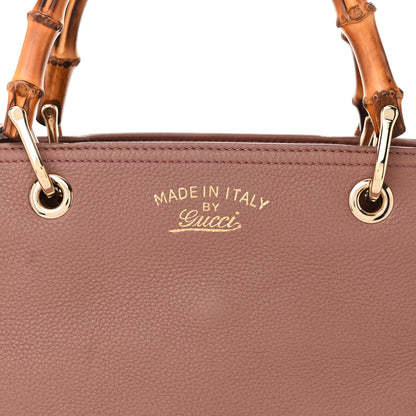 Gucci Calfskin Small Bamboo Shopper Tote Camelia 8 of 12