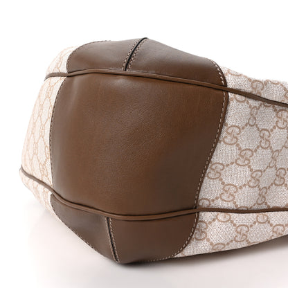 Gucci GG Supreme Monogram Margaux Calfskin Medium Nice Hobo New Mystic White Beige Brown 10 of 10