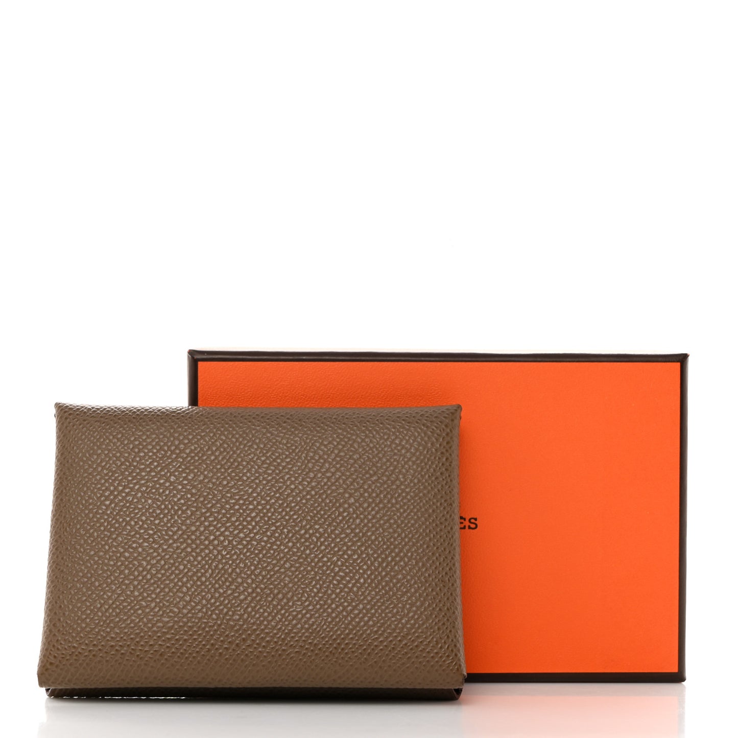 Epsom Calvi Duo Card Case Etoupe