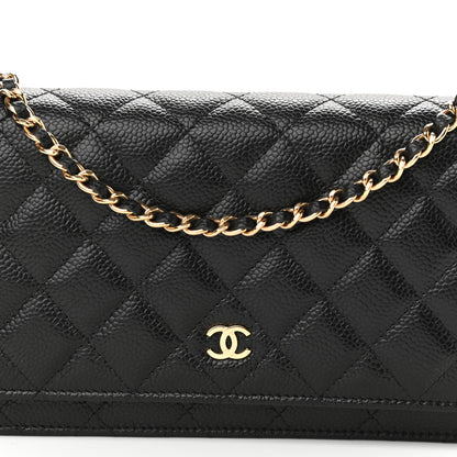 Chanel Caviar Quilted Wallet On Chain WOC Black 12 of 13