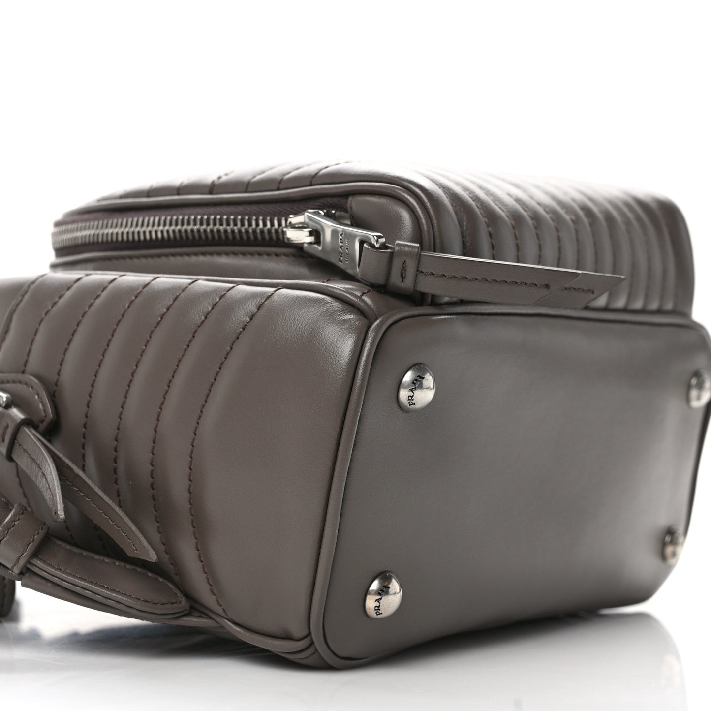 Soft Calfskin Impunture Diagramme Day Backpack Bambu