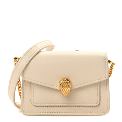 Bulgari Calfskin Serpenti Forever Micro Bag Ivory 1 of 10