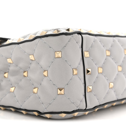 Valentino Garavani Nappa Medium Rockstud Spike Shoulder Bag Pastel Grey 8 of 12