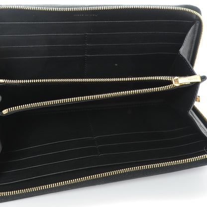 Celine Shiny Goatskin Large Zip Around Multifunction Wallet Black 5 of 8
