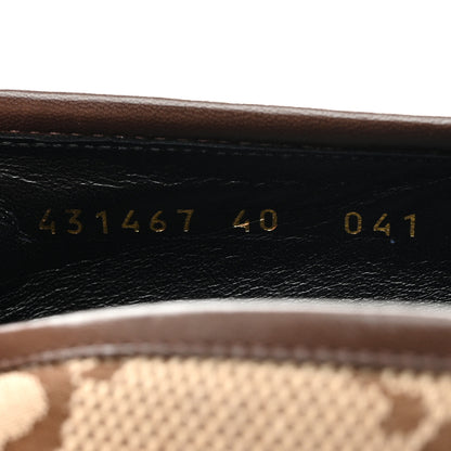 Gucci Monogram Jumbo GG Malaga Kid Horsebit Womens Jordaan Loafers 40 Camel Ebony New Acero Beige 8 of 10