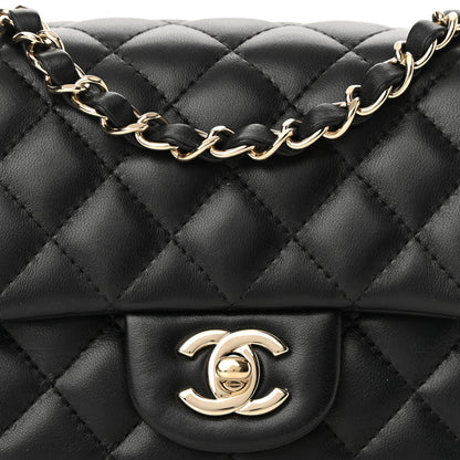 Chanel Lambskin Quilted Mini Square Flap Black 8 of 11