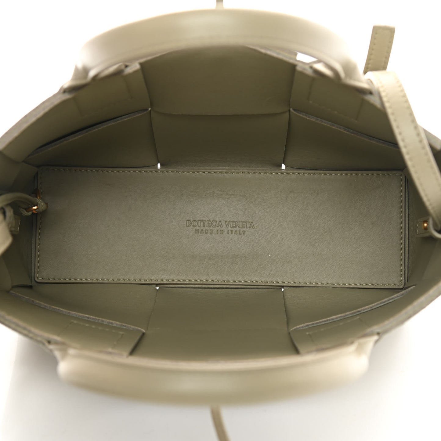 Nappa Maxi Intreccio Mini Arco Tote Taupe