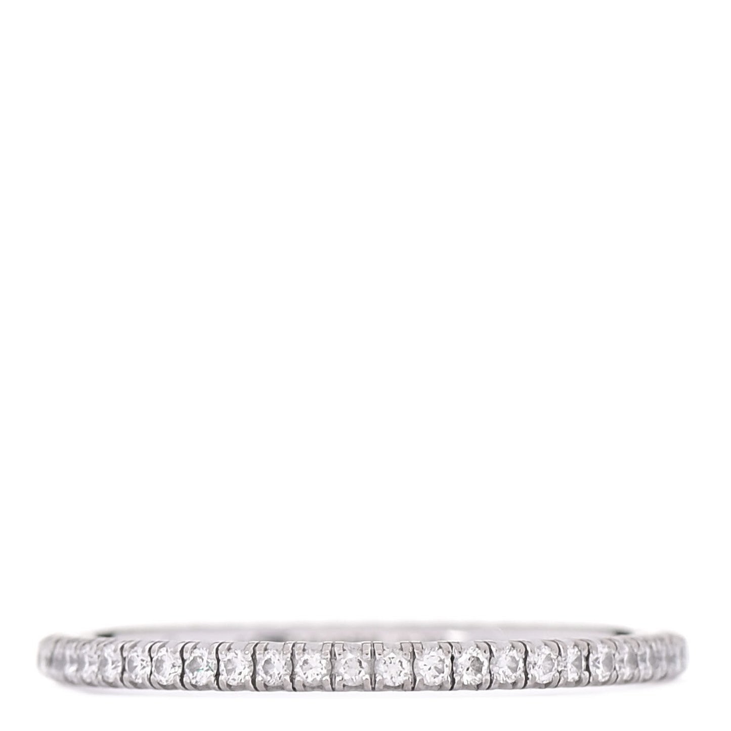 18K White Gold Diamond 1.5mm Etincelle de Cartier Wedding Band Ring 54 6.75