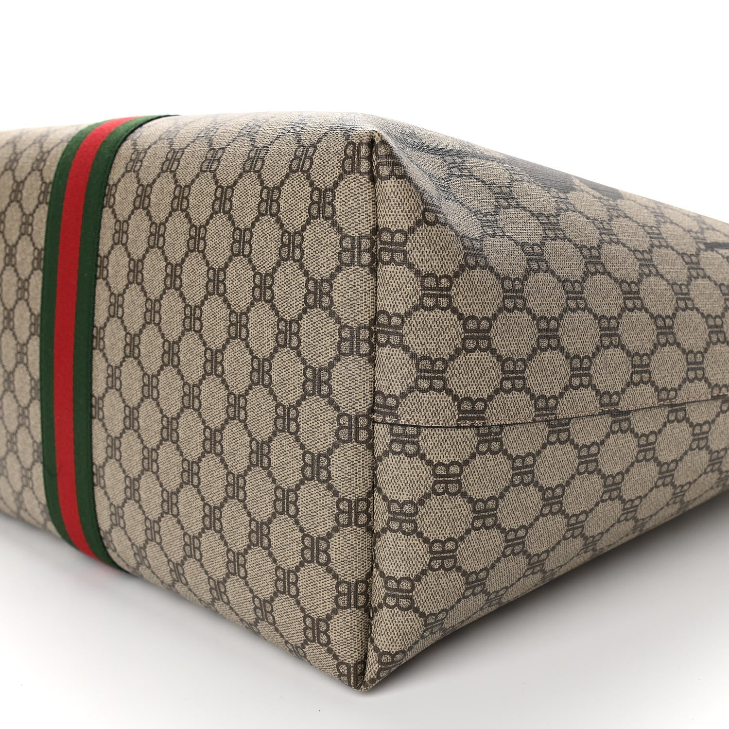 Gucci X BALENCIAGA BB Supreme Monogram Web Graffiti Large Ophidia Shopping Tote Beige New Acero 10 of 10