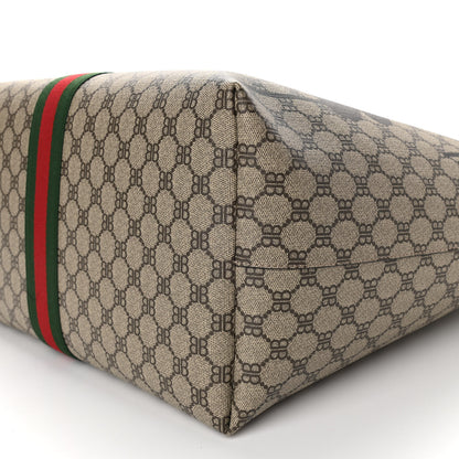 Gucci X BALENCIAGA BB Supreme Monogram Web Graffiti Large Ophidia Shopping Tote Beige New Acero 10 of 10