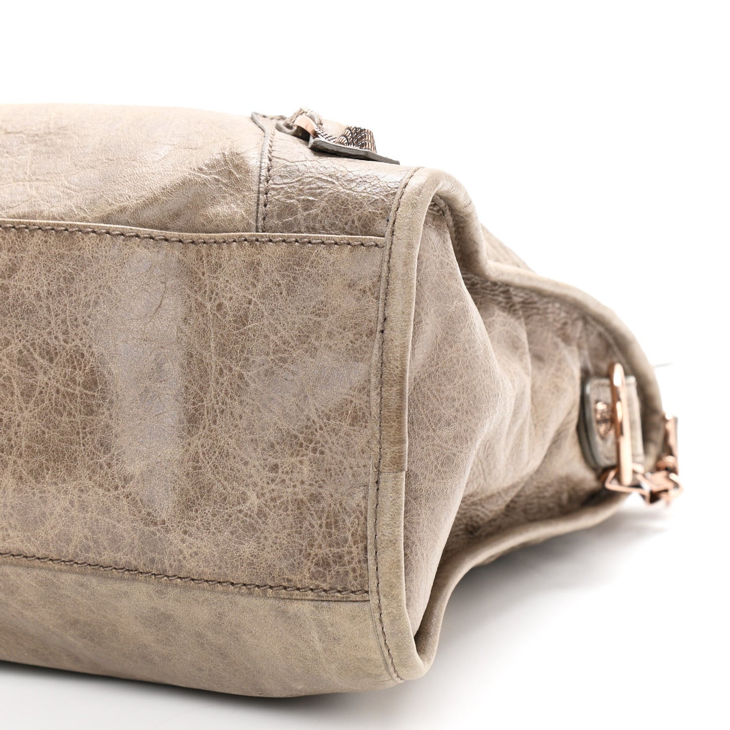 Agneau Giant 12 Rose Gold Hardware City Gris Poivre