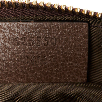 Gucci GG Supreme Monogram Textured Calfskin Web Medium Ophidia Cosmetic Case Beige Ebony New Acero 7 of 9