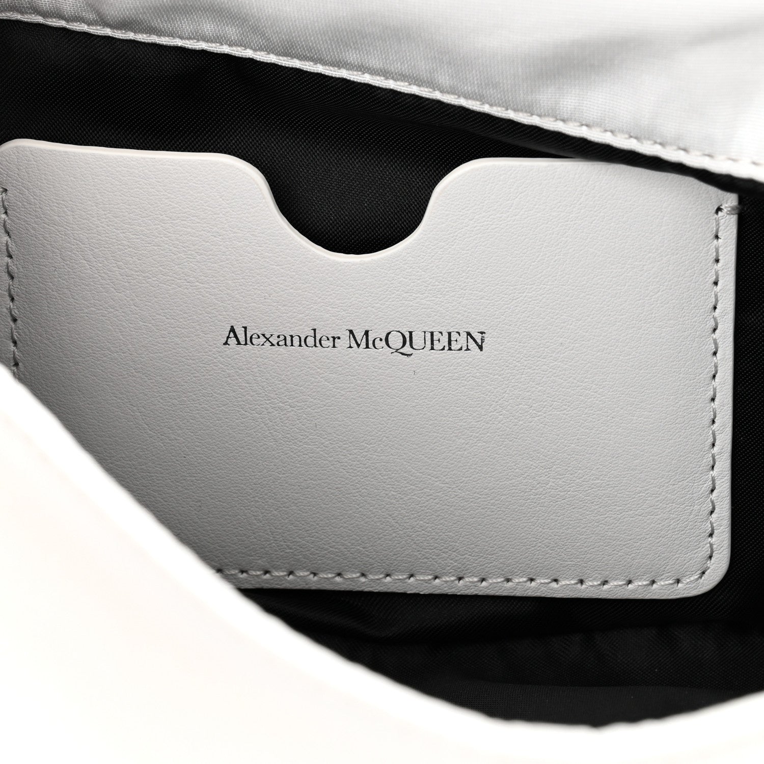 Alexander McQueen Nylon Graffiti Skull Small Crossbody Bag White Black 6 of 10