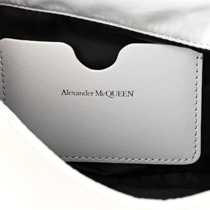 Alexander McQueen Nylon Graffiti Skull Small Crossbody Bag White Black 6 of 10