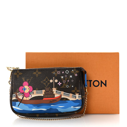 Louis Vuitton Monogram 2019 Christmas Animation Mini Venice Pochette Accessories Blue 8 of 8