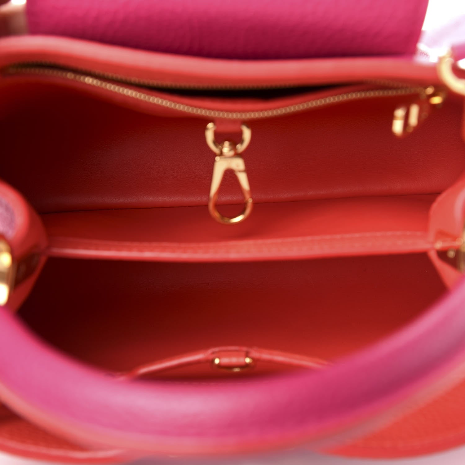 Louis Vuitton Taurillon Capucines BB Hibiscus Flamingo 5 of 10