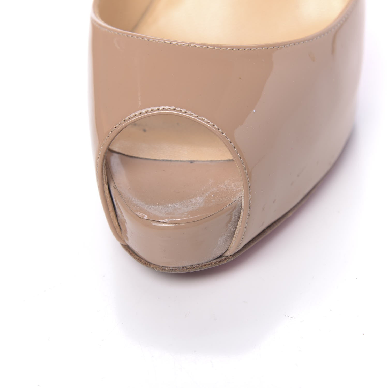 Christian Louboutin Patent Very Prive 120 Pumps 38 Nude 13 of 19