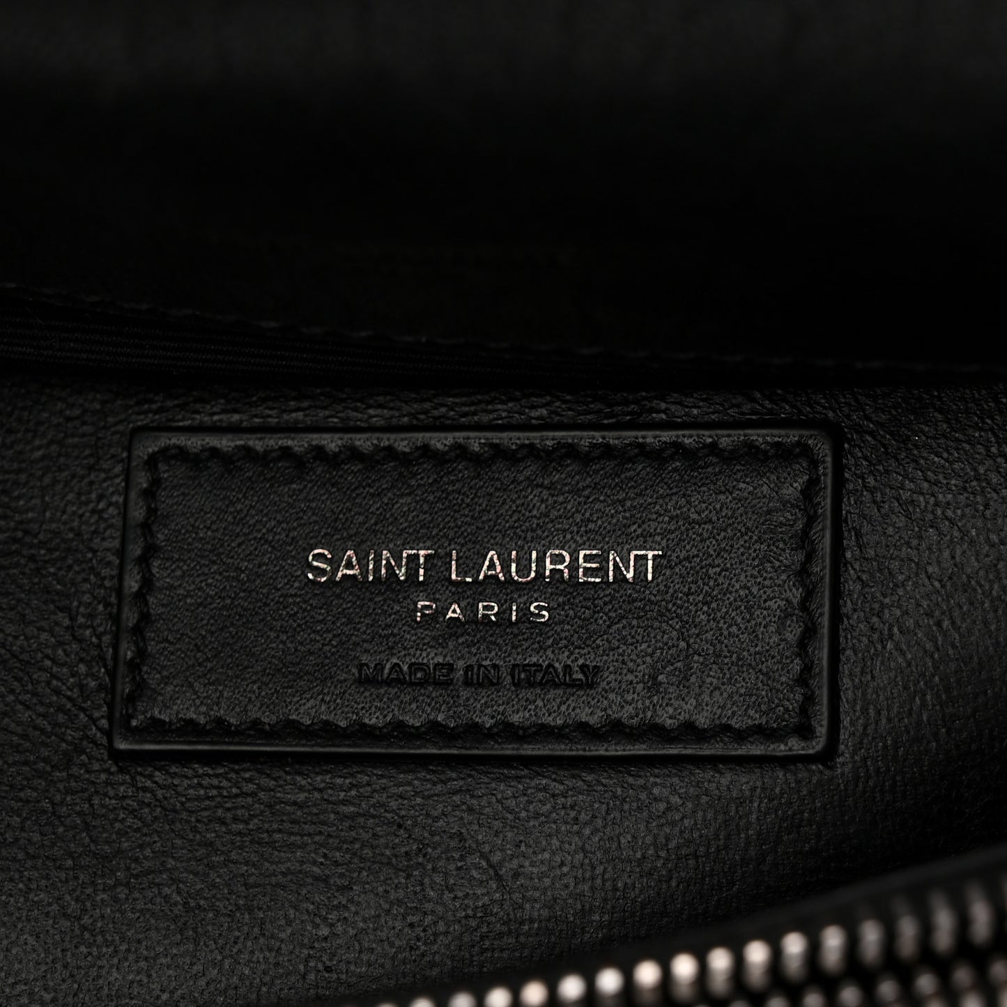 Sheepskin Matelasse Chevron Monogram Large College Satchel Black