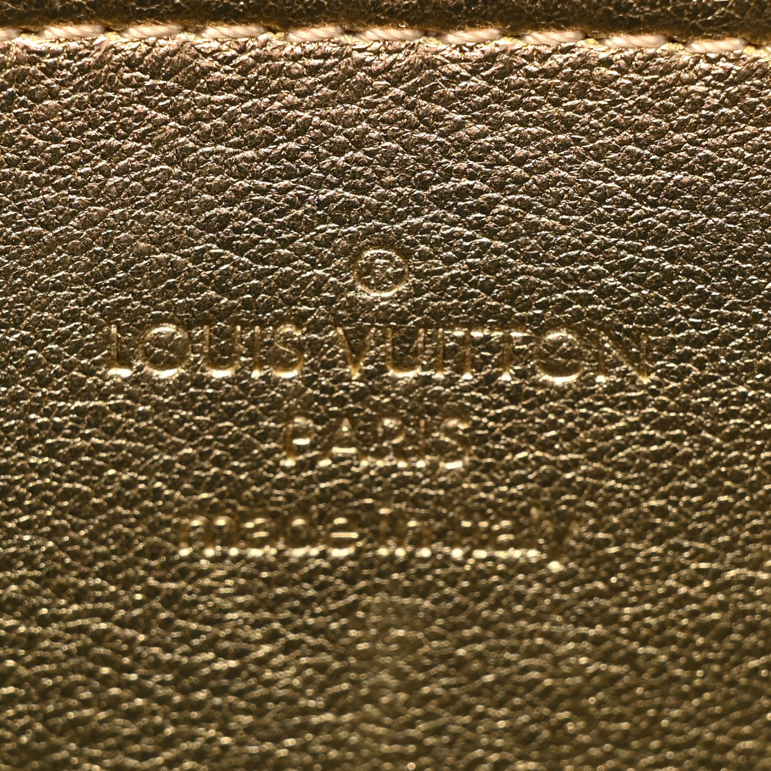 Louis Vuitton Metallic Lambskin Embossed Monogram Pochette Coussin Gold 7 of 12