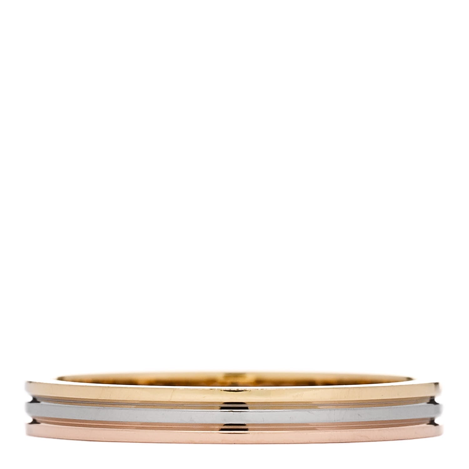 Cartier 18K Pink White Yellow Gold 2.5mm Vendome Louis Cartier Wedding Band Ring 53 6.5 1 of 6