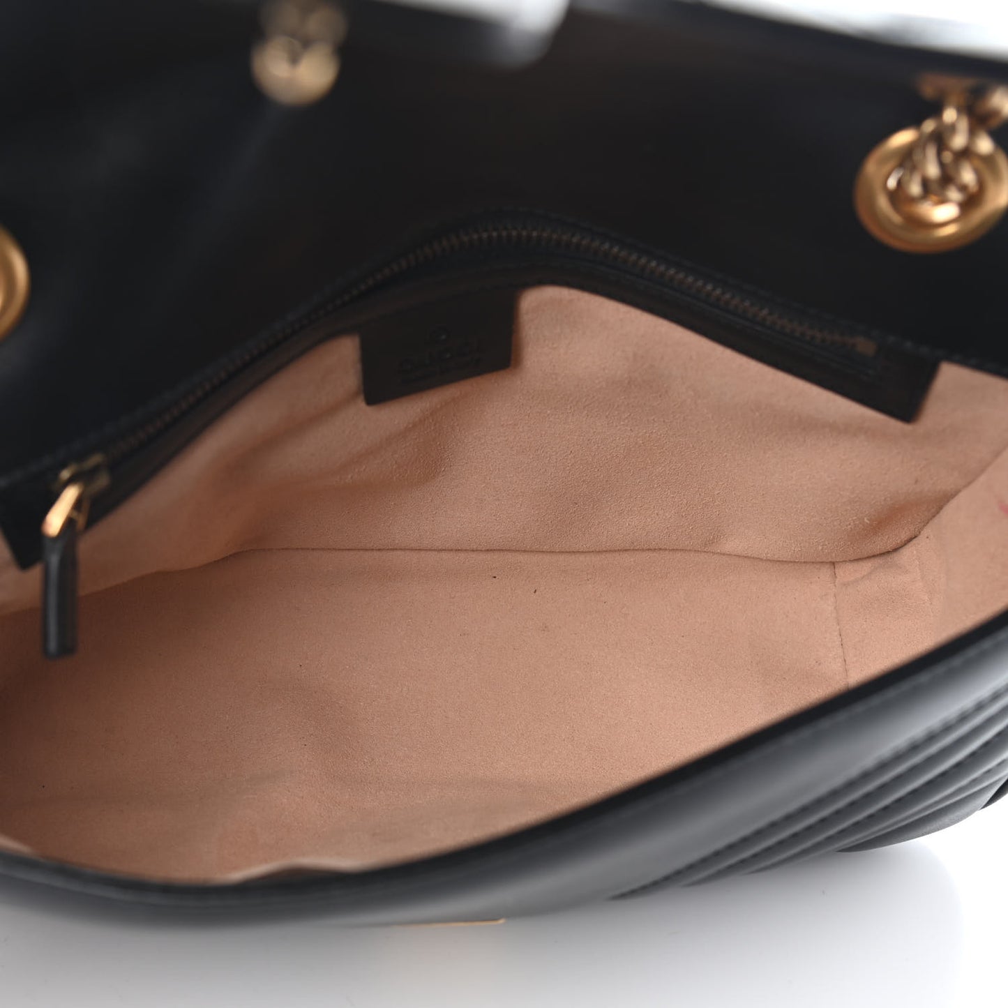 Calfskin Matelasse Small GG Marmont Shoulder Bag Black
