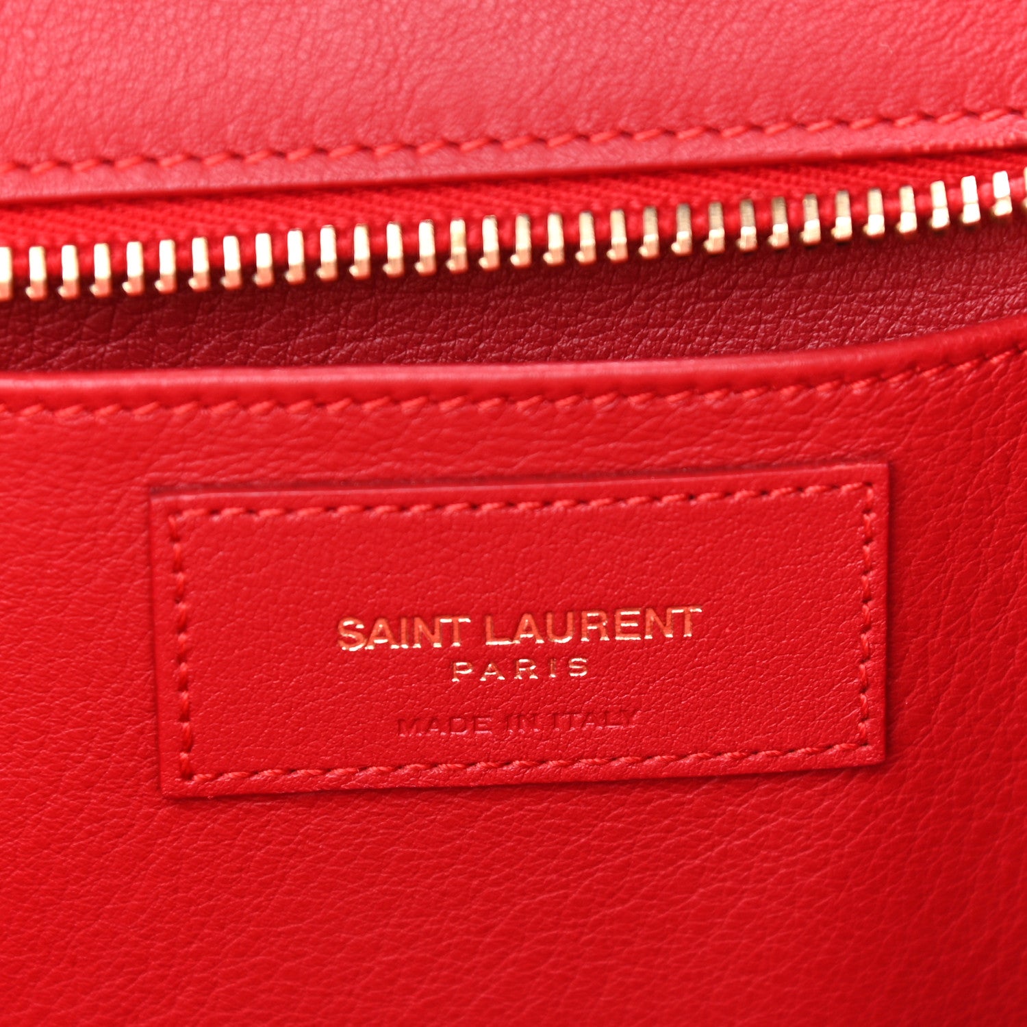 Saint Laurent Calfskin Small Monogram Cabas Lipstick Red 6 of 10