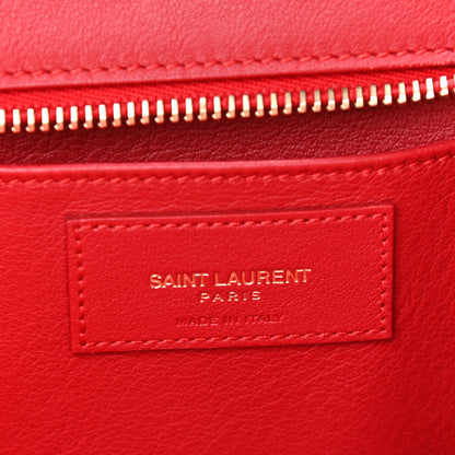 Saint Laurent Calfskin Small Monogram Cabas Lipstick Red 6 of 10