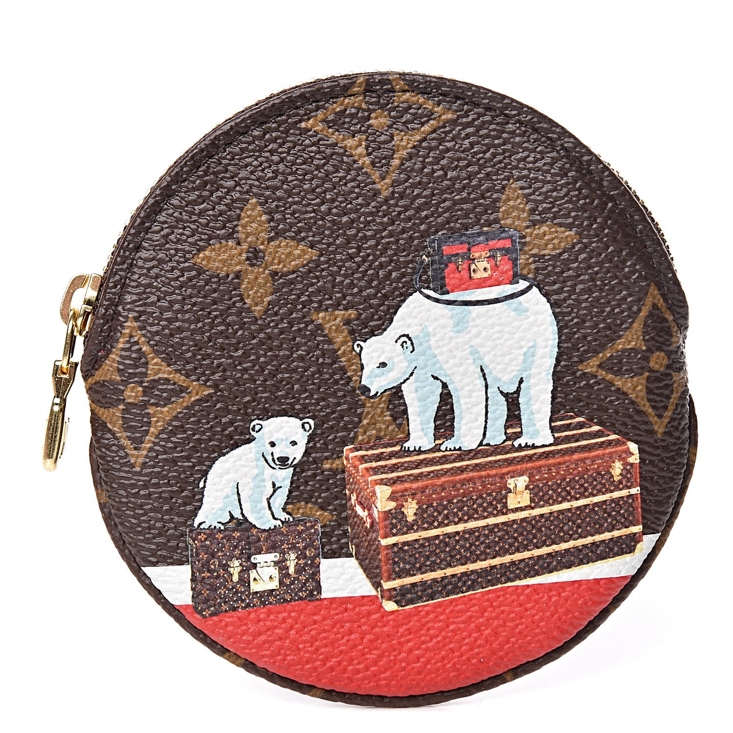 Monogram 2017 Christmas Animation Round Coin Purse