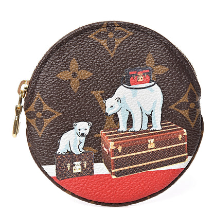 Louis Vuitton Monogram 2017 Christmas Animation Round Coin Purse 1 of 7