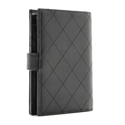 Chanel Grained Calfskin Quilted passport Holder Wallet So Black 3 of 8