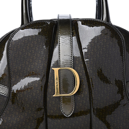 Christian Dior Patent Diorissimo Saddle Bowler Green 15 of 15