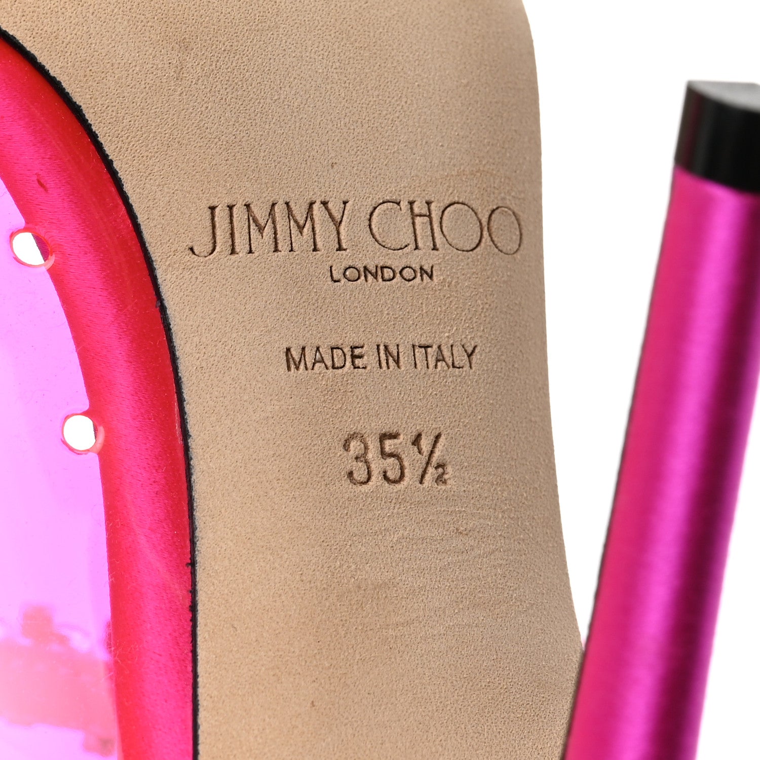 Jimmy Choo Plexi Crystal Bing 100 Pumps 35.5 Hot Pink 7 of 9