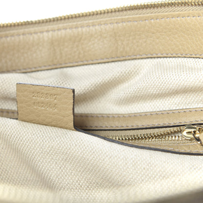 Gucci Pebbled Calfskin Small Soho Top Handle Bag Cream 8 of 10