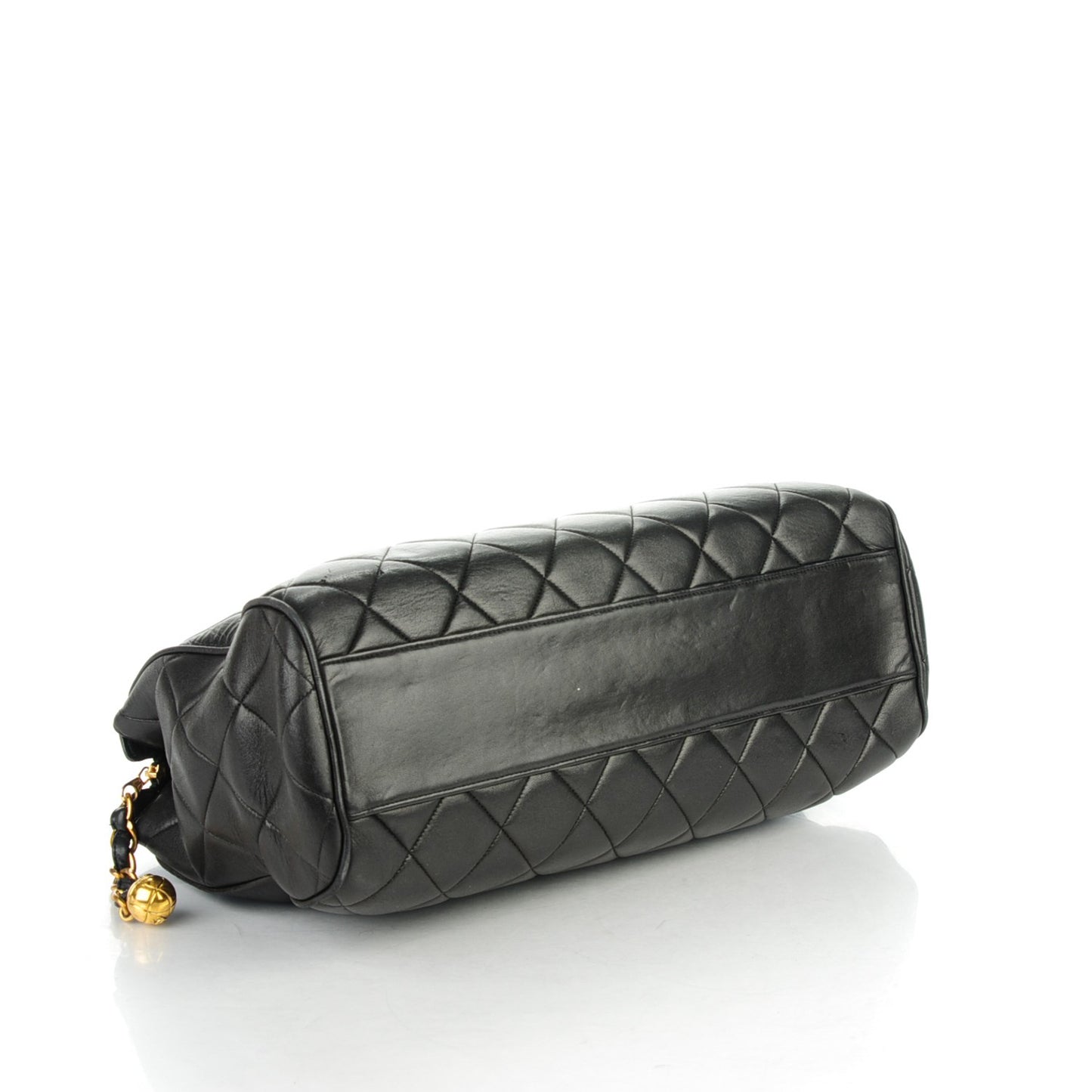 Lambskin Quilted Shoulder Bag Black