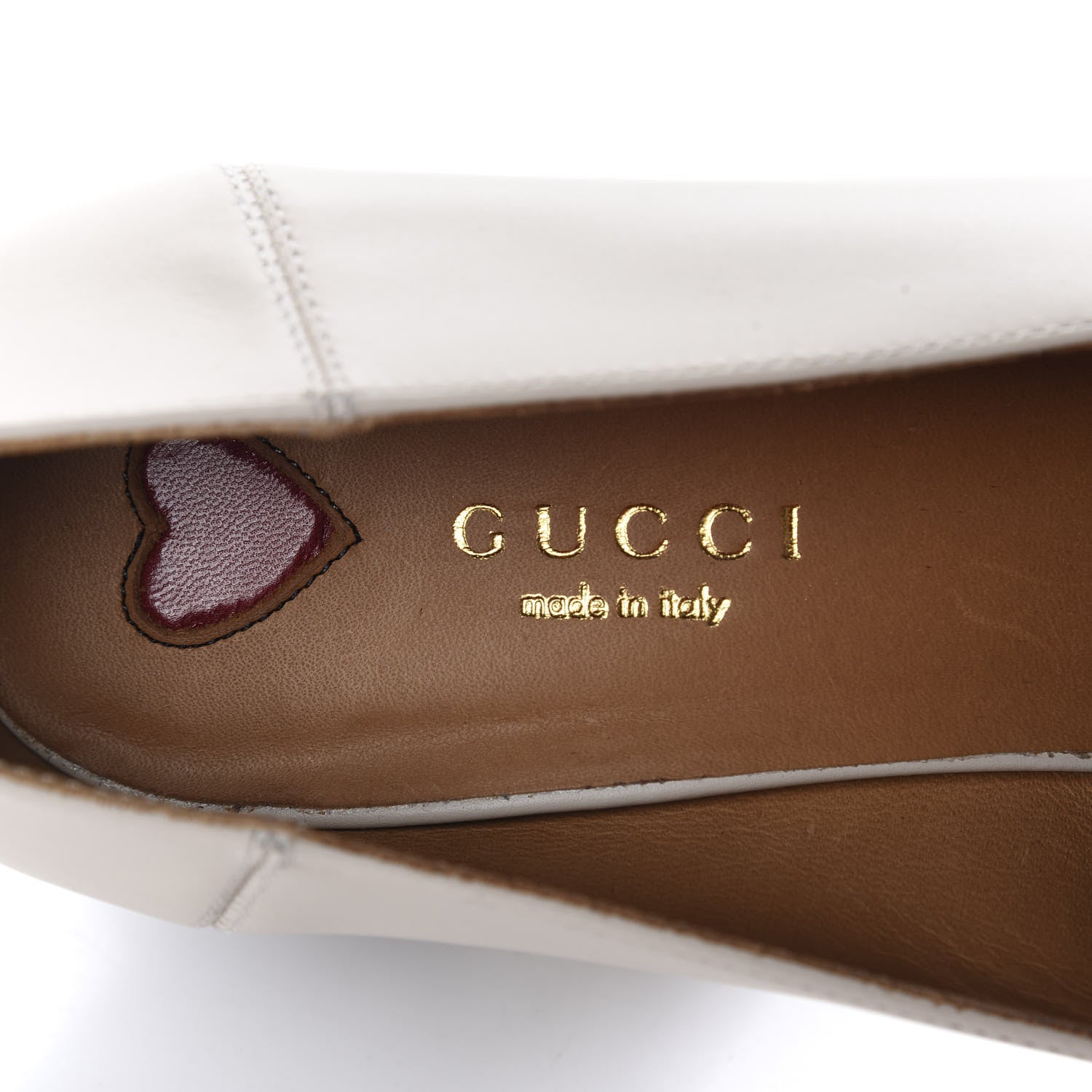 Gucci Betis Glamour Calfskin Web Pearl Embellished Peyton 75mm Loafer Pumps 37.5 Mystic White 7 of 10