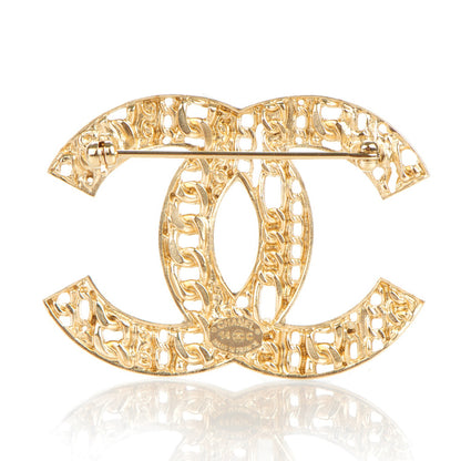 Chanel Chain CC Brooch Pin Gold 3 of 5