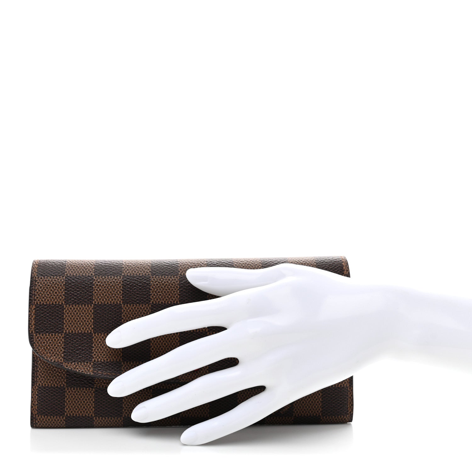Louis Vuitton Damier Ebene Emilie Wallet Red 2 of 6