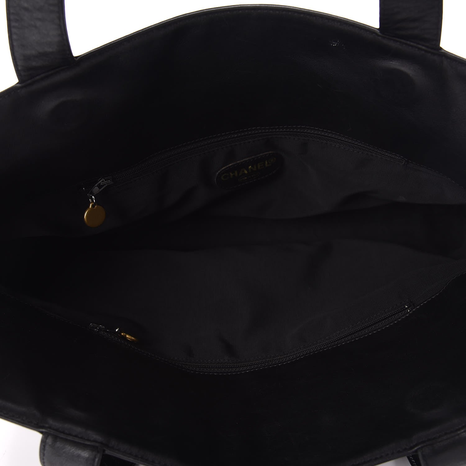 Chanel Lambskin CC Tote Black 7 of 17