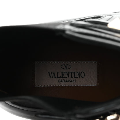 Valentino Garavani Calfskin Rockstud Double Buckle Beatle Chelsea 70mm Ankle Boots 40 Black 9 of 9