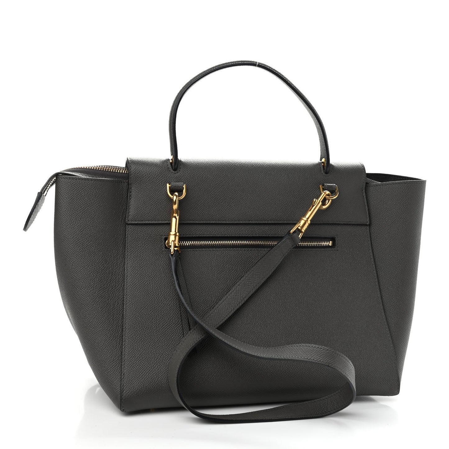 Grained Calfskin Mini Belt Bag Grey