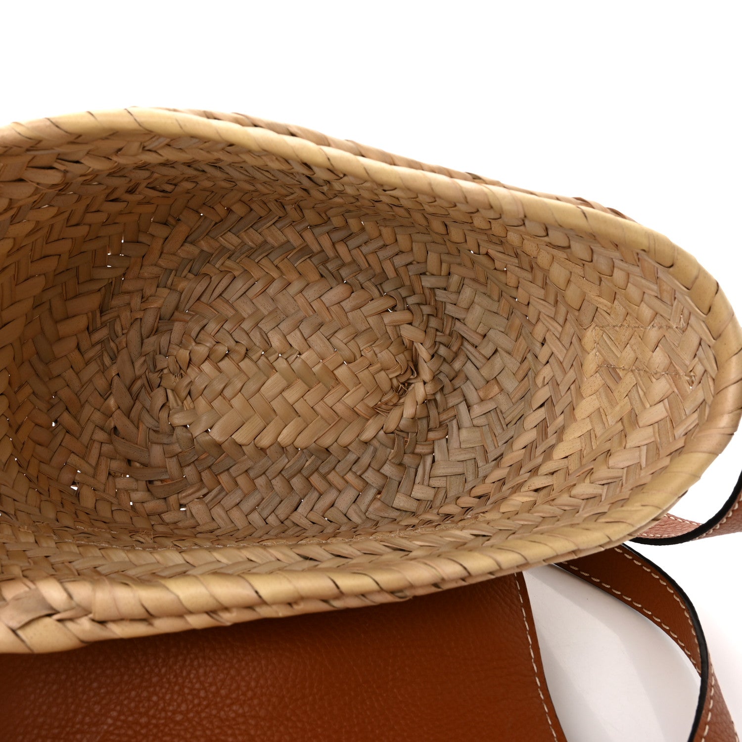 Chloe Raffia Calfskin Marcie Basket Tan 4 of 8
