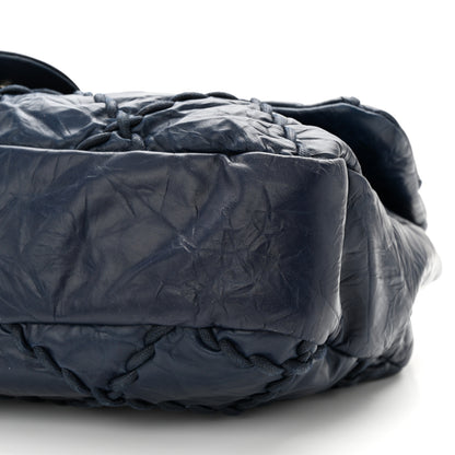Chanel Calfskin Ultra Stitch Oversize Flap Navy 10 of 10