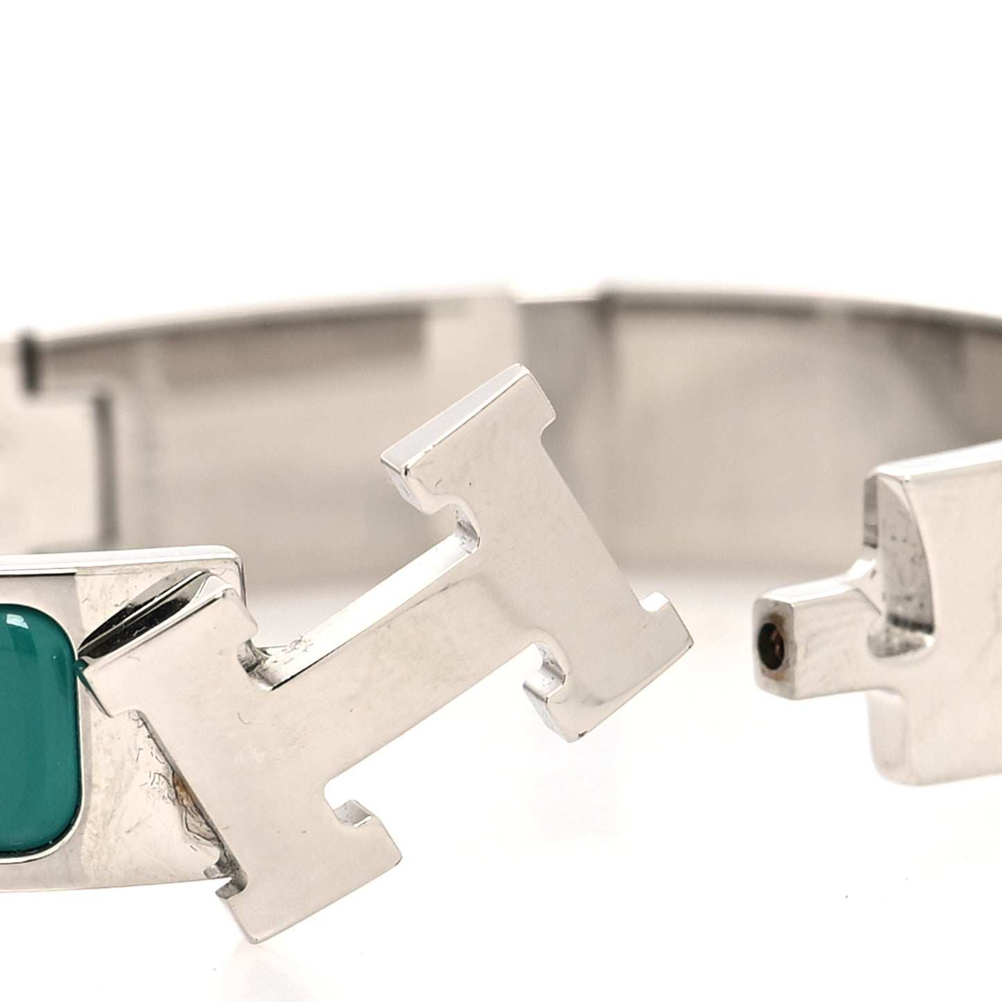 Narrow Enamel Clic Clac H Bracelet PM Vert Bleuete