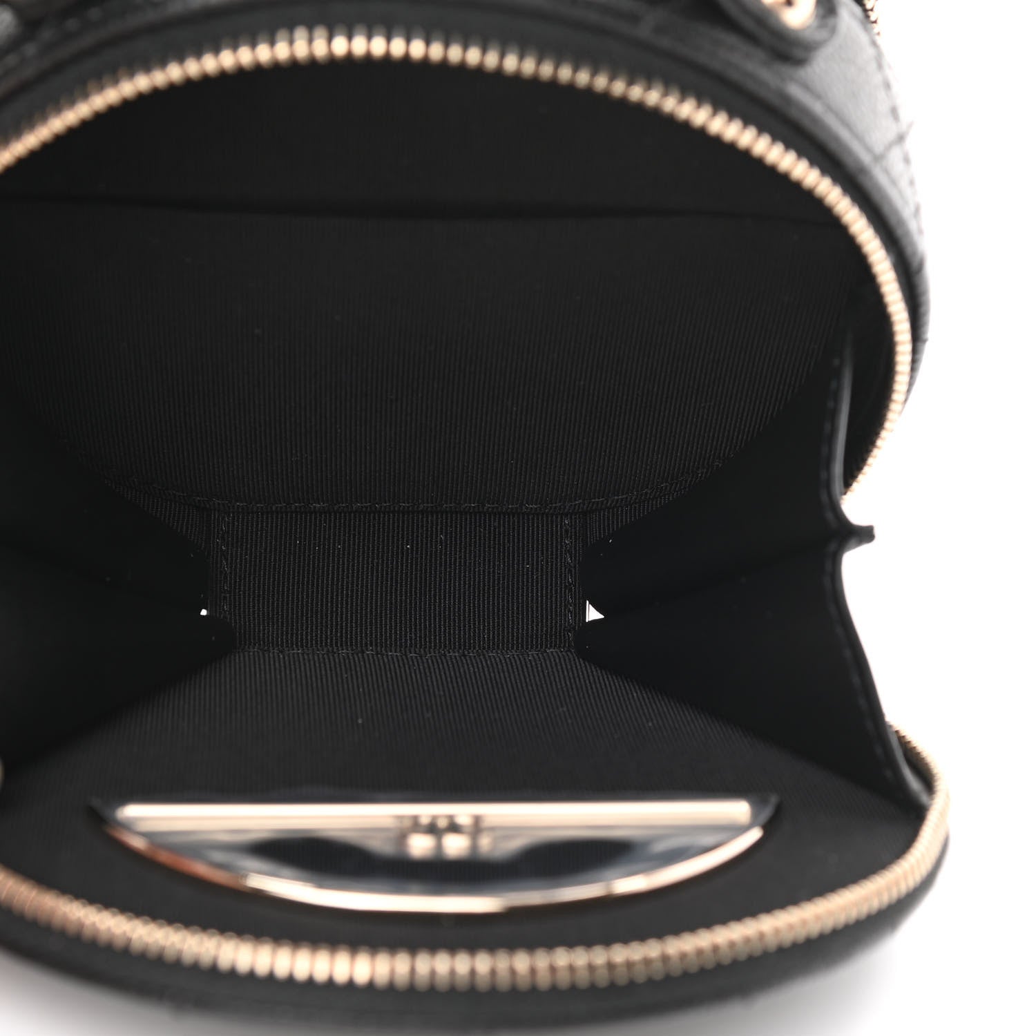 Chanel Caviar Quilted Round Handle With Care Vanity With Chain Black 5 of 11
