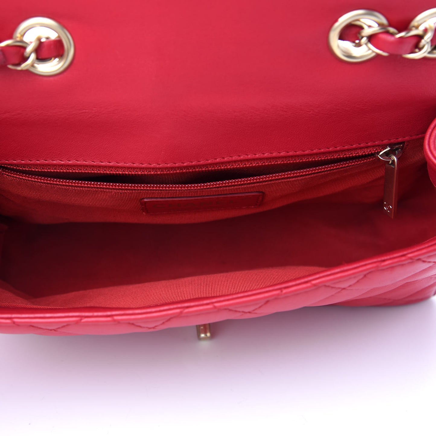 Lambskin Quilted Mini Mademoiselle Chic Flap Dark Pink