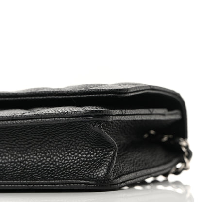 Chanel Caviar Quilted Wallet On Chain WOC Black 10 of 11