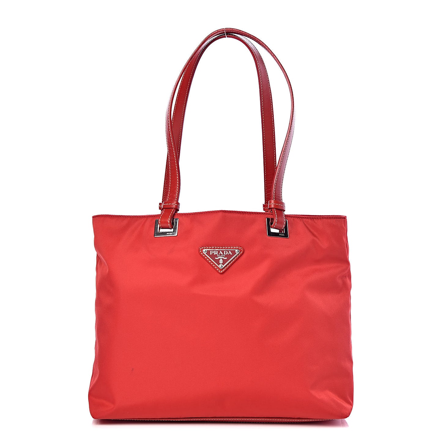 Tessuto Nylon Mini Shopping Tote Rosso