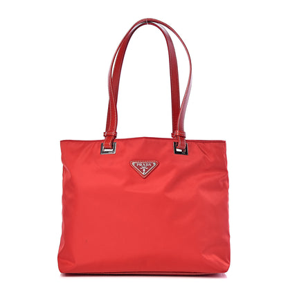 Prada Tessuto Nylon Mini Shopping Tote Rosso 1 of 13