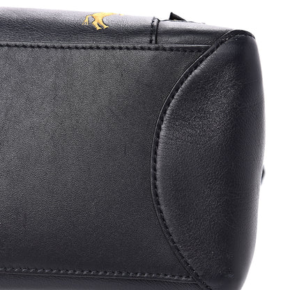 Chloe Smooth Calfskin Little Horses Embroidered Medium Faye Day Shoulder Bag Full Blue 10 of 15